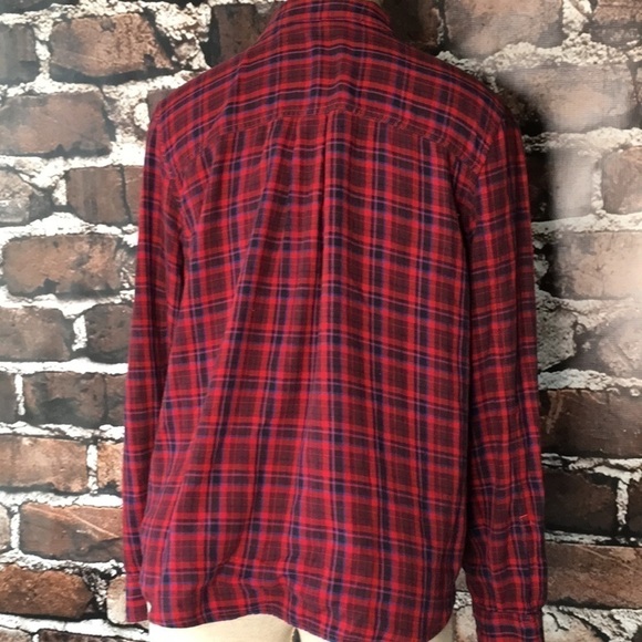 Halogen Shirt Plaid Flannel Shirt Studs Medium - Picture 8 of 8